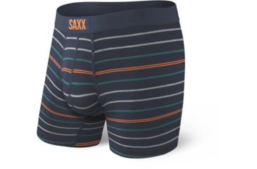 Image of SAXX Vibe Boxer Briefs - Mens, Navy Lakeside Stripe, Medium, SXBM35-LKN-M