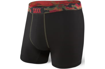 Image of Saxx Vibe Boxer Modern Fit - Men's-Olive Flecked Heather-Small