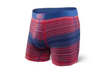 Image of Saxx Vibe Boxer Modern Fit - Men's-Red Binding Stripe-Large