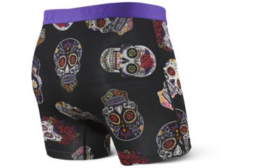 Image of SAXX Vibe Modern Fit Boxer Brief - Mens, Black Day Of The Dead, S, SXBM35-DOB-S