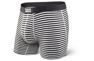 Image of SAXX Vibe Modern Fit Boxer Brief - Mens, Black Hiker Stripe, XL, SXBM35-BKS-XL