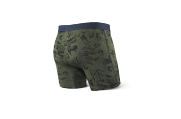Image of Saxx Vibe Print Boxer Modern Fit - Mens, Green Fisherman, Extra Large, SXBM35 GFS XL