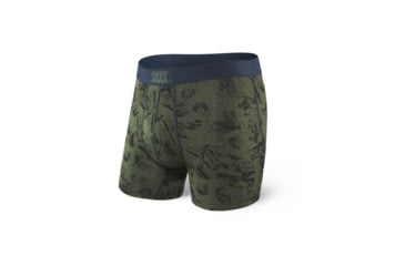 Image of Saxx Vibe Print Boxer Modern Fit - Mens, Green Fisherman, Extra Large, SXBM35 GFS XL