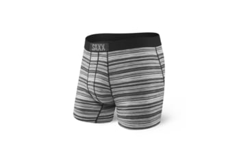 Image of Saxx Vibe Stripped Boxer Modern Fit - Mens, Charcoal Heather Stripe, Extra Large, SXBM35 CHS XL