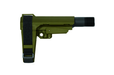 Image of SB Tactical SBA3, 5-position adjustable w/6 pos, Mil-spec, OD Green/Black SBA3-04-SB