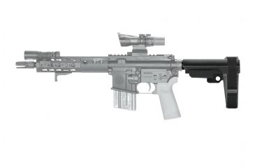 Image of SB Tactical SBA3 Pistol Stabilizing AR Brace w/Mil-Spec Carbine Receiver Extension, Black, SBA3-01-SB