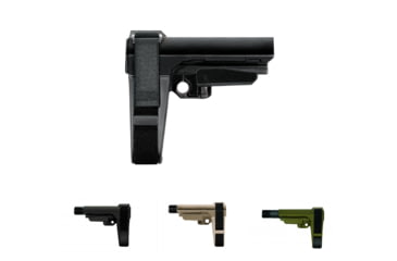 Image of SB Tactical SBA3 Pistol Stabilizing Brace for Mil-Spec Extension Platforms, Black, Black/Grey, Flat Dark Earth, OD Green/Black