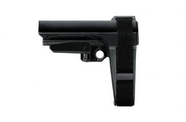 Image of SB Tactical SBA3 Pistol Stabilizing AR Brace w/Mil-Spec Carbine Receiver Extension, Black, SBA3-01-SB