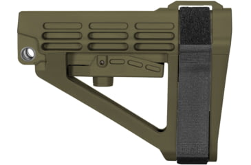Image of SB Tactical SBA4 5 Position Adjustable Rifle Brace, OD Green, SBA4X-04-SB