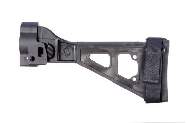 Image of SB Tactical Side Folding Brace SBT5A, Aluminum MP5 Adapter, QD, Black, SBT5A-01-SB