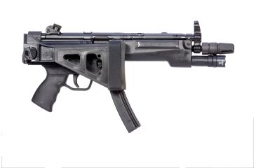 Image of SB Tactical Side Folding Brace SBT5A, Aluminum MP5 Adapter, QD, Black, SBT5A-01-SB