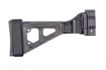 Image of SB Tactical Side Folding Brace SBT5A, Aluminum MP5 Adapter, QD, Black, SBT5A-01-SB