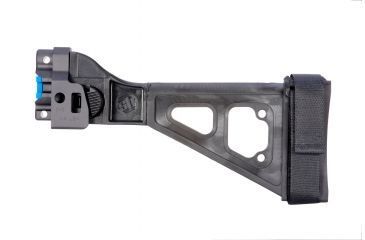 Image of SB Tactical Side Folding Brace SBT5KA, Aluminum MP5 Adapter, QD, Black, SBT5KA-01-SB
