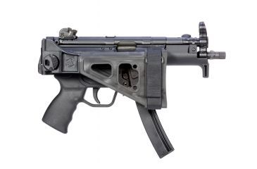 Image of SB Tactical Side Folding Brace SBT5KA, Aluminum MP5 Adapter, QD, Black, SBT5KA-01-SB