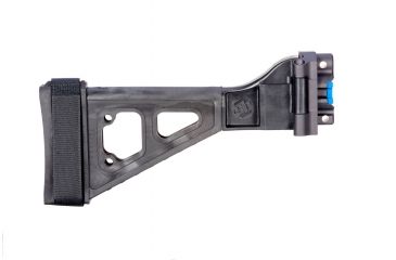 Image of SB Tactical Side Folding Brace SBT5KA, Aluminum MP5 Adapter, QD, Black, SBT5KA-01-SB