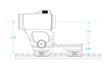 Image of Scalarworks KICK/01 Picatinny Riser, 0.69in, Black, SW1600