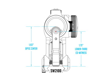 Image of Scalarworks PEAK/02 Folding Iron Front And Rear Sight, 1.93in, Black, SW2100