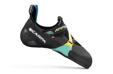 Image of Scarpa Arpia Climbing Shoes - Women's, Black/Aqua, 38, 70058/002-BlkAqua-38