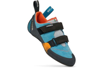 Image of Scarpa Force V Climbing Shoes - Womens, Ice Fall/Mandarin Red, 41.5, 70018/002-IfallMred-41.5