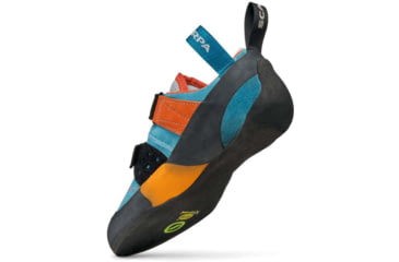Image of Scarpa Force V Climbing Shoes - Womens, Ice Fall/Mandarin Red, 41.5, 70018/002-IfallMred-41.5