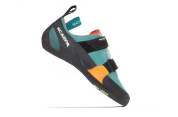 Image of Scarpa Force V Climbing Shoes - Womens, Ice Fall/Mandarin Red, Medium, 34.5, 70018/002-IfallMred-34.5