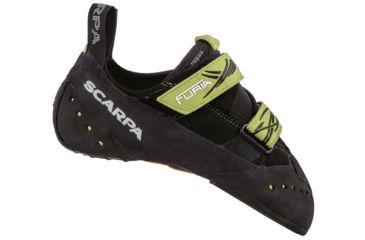 Image of Scarpa Furia Climbing Shoe - Mens-Black/Lime-41.5