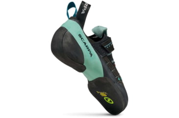 Image of Scarpa Instinct VS Climbing Shoes - Womens, Black/Aqua, 37.5, 70013/002-BlkAqua-37.5
