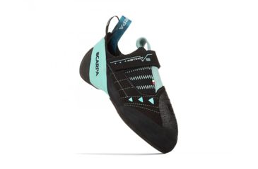 Image of Scarpa Instinct VS Climbing Shoes - Womens, Black/Aqua, Medium, 34.5, 70013/002-BlkAqua-34.5