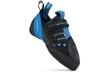 Image of Scarpa Instinct VSR Climbing Shoes, Black/Azure, 38, 70015/000-BlkAzr-38