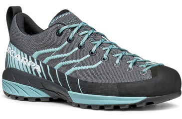 Image of Scarpa Mescalito KN Climbing Shoes - Womens, Grey/Aqua, 38.5, 72111-352-GryAqua-38.5