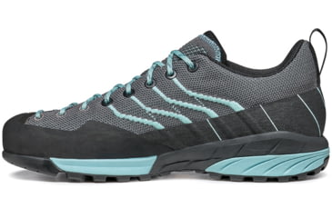 Image of Scarpa Mescalito KN Climbing Shoes - Womens, Grey/Aqua, 38.5, 72111-352-GryAqua-38.5