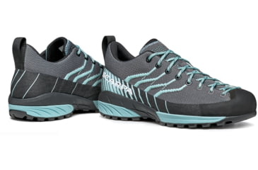 Image of Scarpa Mescalito KN Climbing Shoes - Womens, Grey/Aqua, 38.5, 72111-352-GryAqua-38.5
