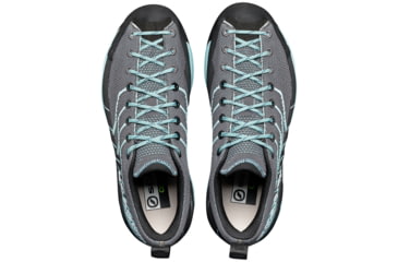 Image of Scarpa Mescalito KN Climbing Shoes - Womens, Grey/Aqua, 38.5, 72111-352-GryAqua-38.5