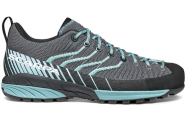 Image of Scarpa Mescalito KN Climbing Shoes - Womens, Grey/Aqua, 38.5, 72111-352-GryAqua-38.5