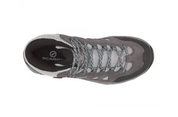 Image of Scarpa Moraine Mid GTX Hiking Shoes, Womens, Grey/Lagoon, Medium, 38.5, 63064/202-GryLag-38.5
