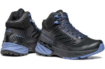 Image of Scarpa Rush Mid GTX Hiking Shoes - Womens, Black/Provence, 39.5, 63130/202-BlkProv-39.5