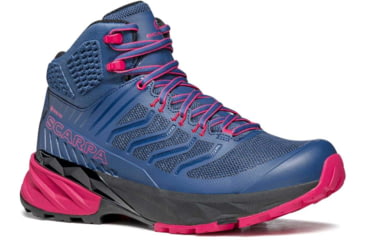 Image of Scarpa Rush Mid GTX Hiking Shoes - Womens, Blue/Fuxia, 39.5, 63130/202-BluFux-39.5
