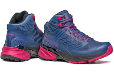 Image of Scarpa Rush Mid GTX Hiking Shoes - Womens, Blue/Fuxia, 39.5, 63130/202-BluFux-39.5