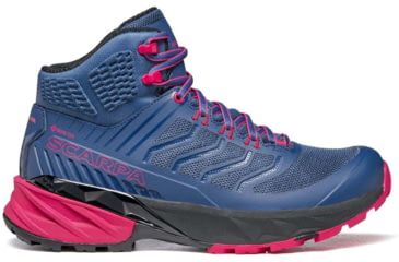 Image of Scarpa Rush Mid GTX Hiking Shoes - Womens, Blue/Fuxia, 39.5, 63130/202-BluFux-39.5
