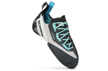 Image of Scarpa Veloce L Climbing Shoes - Womens, Light Grey/Maldive, 36, 70079/002-LtgryMal-36