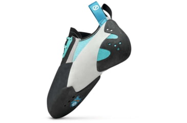 Image of Scarpa Veloce L Climbing Shoes - Womens, Light Grey/Maldive, 36, 70079/002-LtgryMal-36