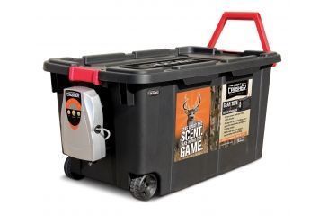 Image of Scentcrusher Wheeled Ozone Odor Eliminating Hard Tote, Black/Red, 40 Gal., 59112-40T