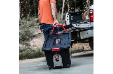 Image of Scentcrusher Wheeled Ozone Odor Eliminating Hard Tote, Black/Red, 40 Gal., 59112-40T