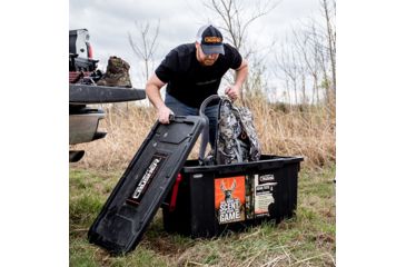 Image of Scentcrusher Wheeled Ozone Odor Eliminating Hard Tote, Black/Red, 40 Gal., 59112-40T