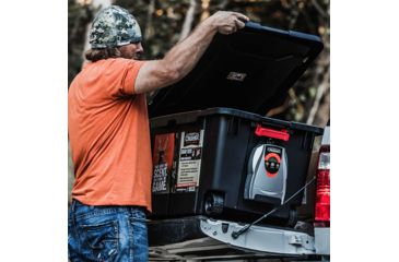 Image of Scentcrusher Wheeled Ozone Odor Eliminating Hard Tote, Black/Red, 40 Gal., 59112-40T