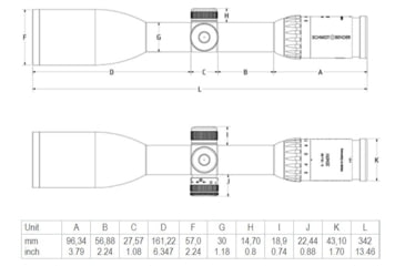 Image of Schmidt and Bender Zenith Posicon Rifle Scope, Flash Dot 7 Reticle, 3-12x50mm 944-7FD