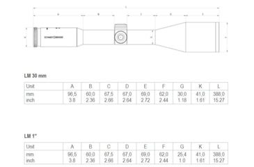 Image of Schmidt &amp; Bender 8x56 Klassik Rifle Scope, 30 mm Tube, First Focal Plane, A7 Reticle, 1cm cw Klassik CT / Klassik CT, Black, 933-811-703