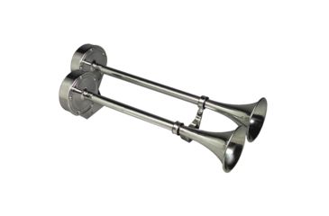 Image of Schmitt &amp; Ongaro Marine Deluxe SS Dual Trumpet Horn - 24V 41529