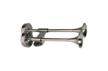 Image of Schmitt &amp; Ongaro Marine Deluxe SS Shorty Dual Trumpet Horn - 12V 41507