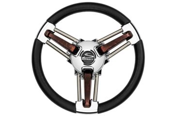 Image of Schmitt &amp; Ongaro Marine &amp; Ongaro Burano Wheel - 14" Black Polyrethane - 3/4" Tapered Hub 70553